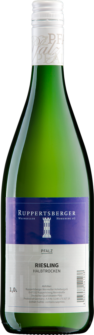 Riesling QbA halbtrocken Pfalz, 1 Liter