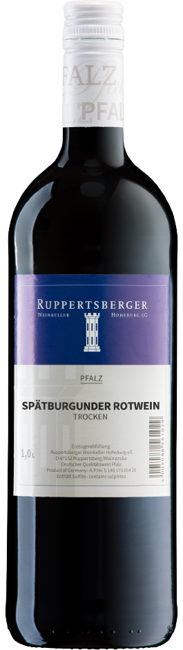 Spätburgunder Rotwein QW trocken, 1 Liter